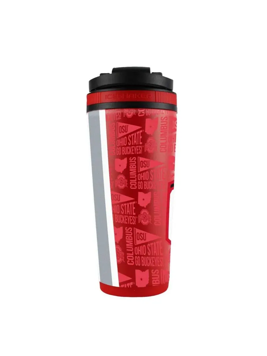 Бутылка для льда WinCraft Ohio State Buckeyes 737 г (747 мл) из нержавеющей стали 4D Perfect Shaker — изображение 2 из 2