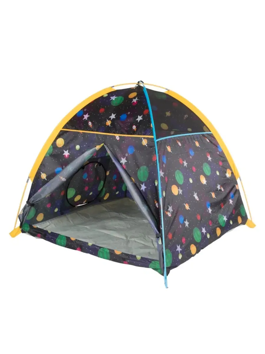 Светящаяся в темноте купольная палатка «Галактика» Pacific Play Tents — черный