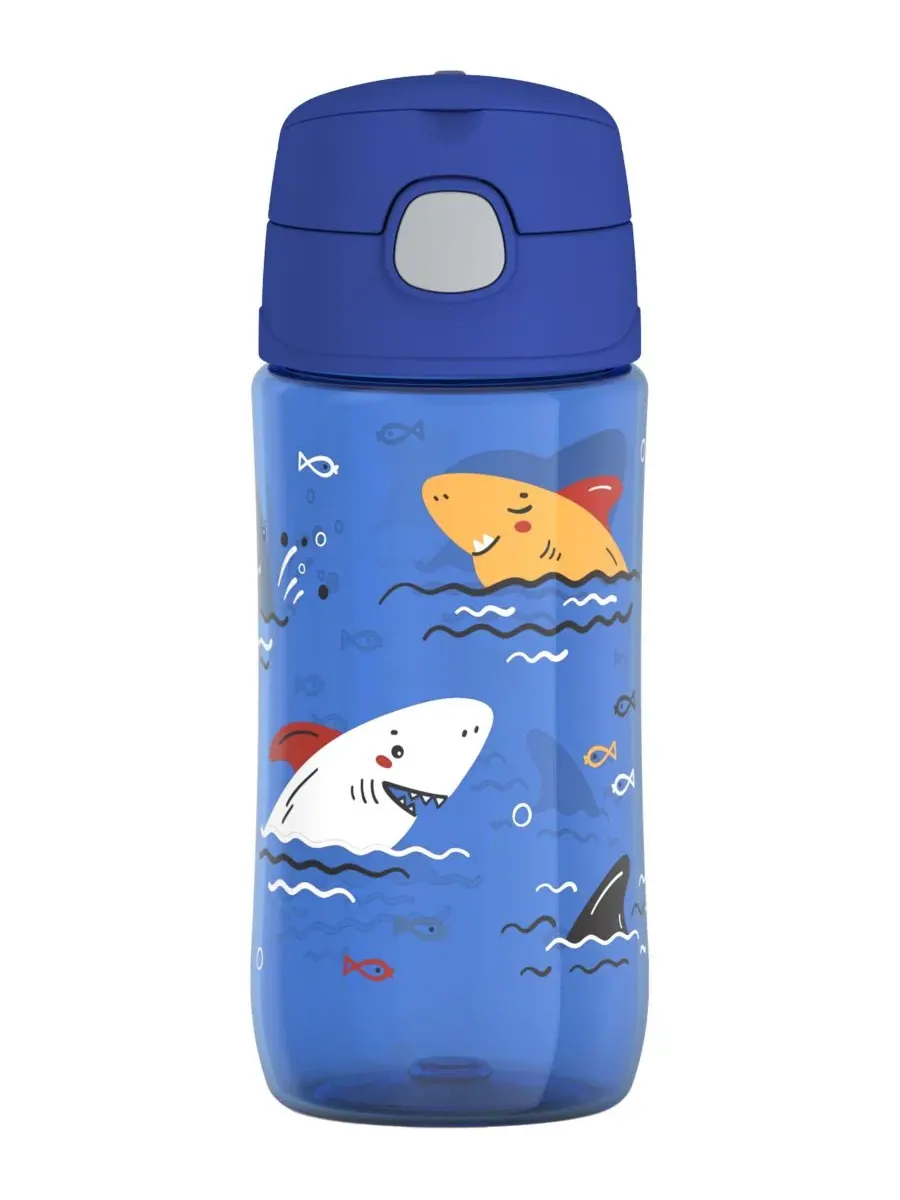 Бутылка для воды Funtainer объемом 473 мл с крышкой-носиком Thermos, Sharks