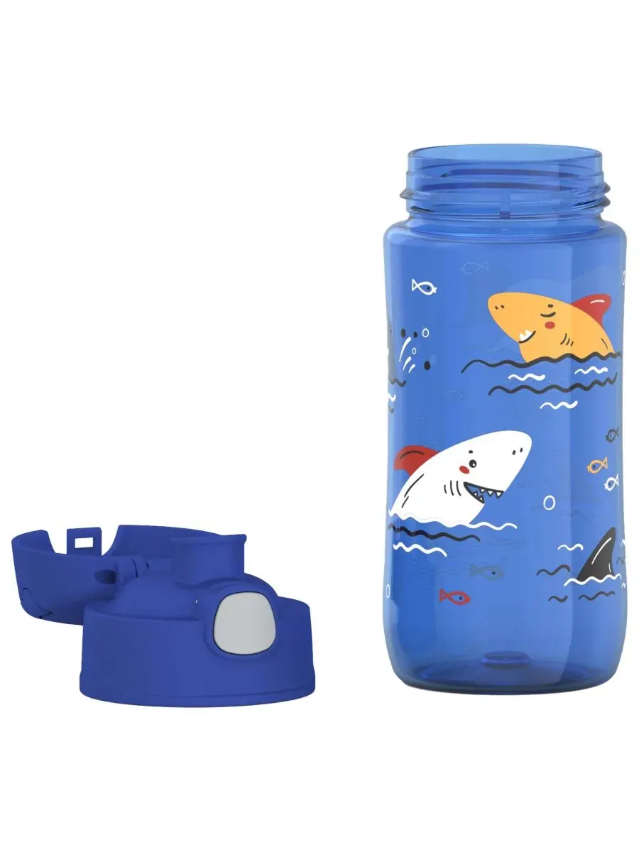 Бутылка для воды Funtainer объемом 473 мл с крышкой-носиком Thermos, Sharks — изображение 3 из 4