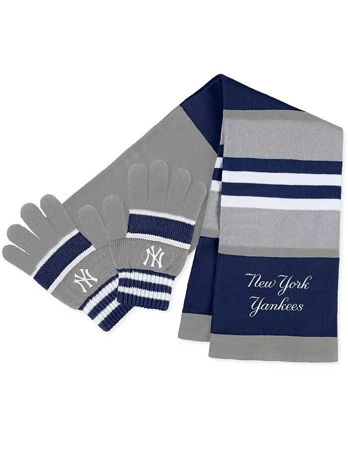 Женский комплект из перчаток и шарфа New York Yankees Stripe WEAR by Erin Andrews