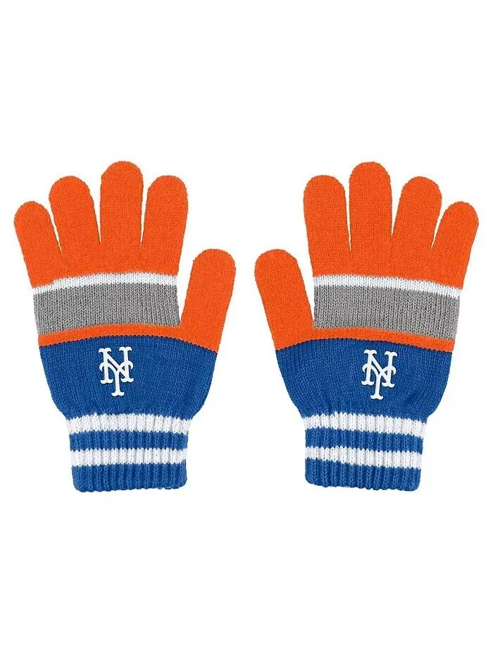 Женский комплект перчаток и шарфа New York Mets Stripe WEAR by Erin Andrews — изображение 2 из 3