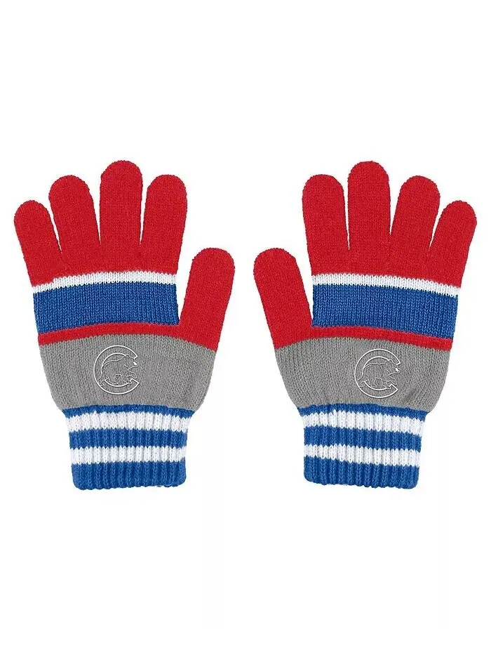 Женский комплект перчаток и шарфа Chicago Cubs Stripe WEAR by Erin Andrews — изображение 2 из 3