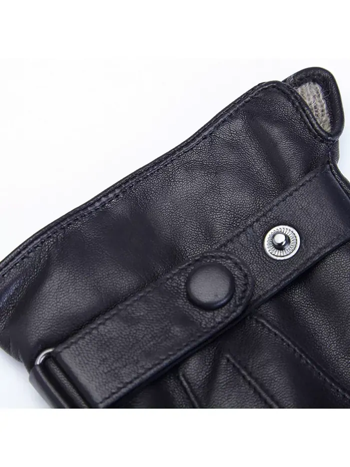 Мужские перчатки из кашемира с сенсорным экраном из овчины Royce New York — изображение 3 из 3