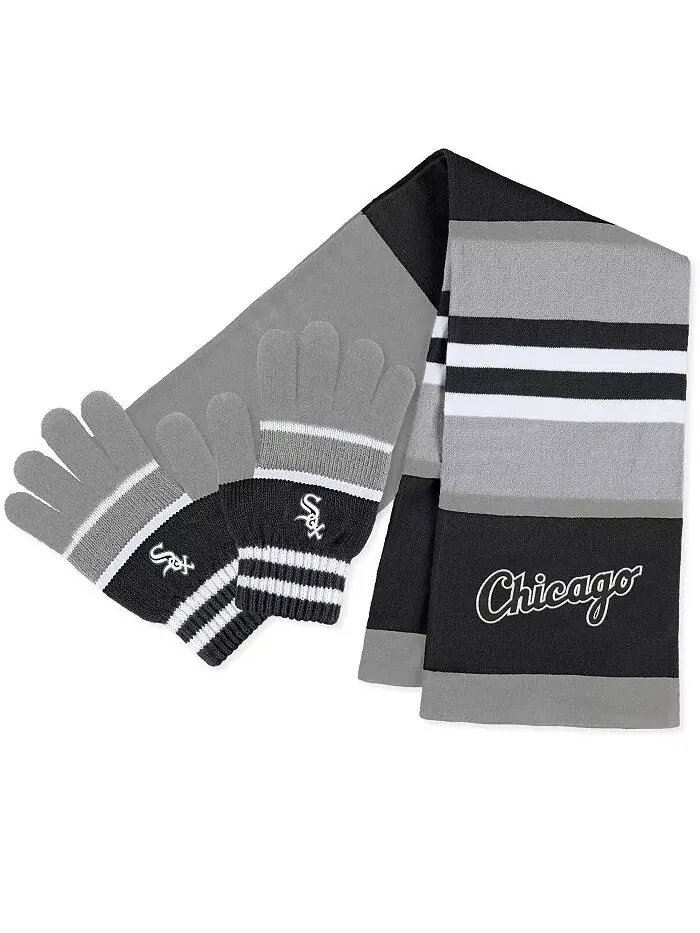 Женский комплект перчаток и шарфа Chicago White Sox Stripe WEAR by Erin Andrews