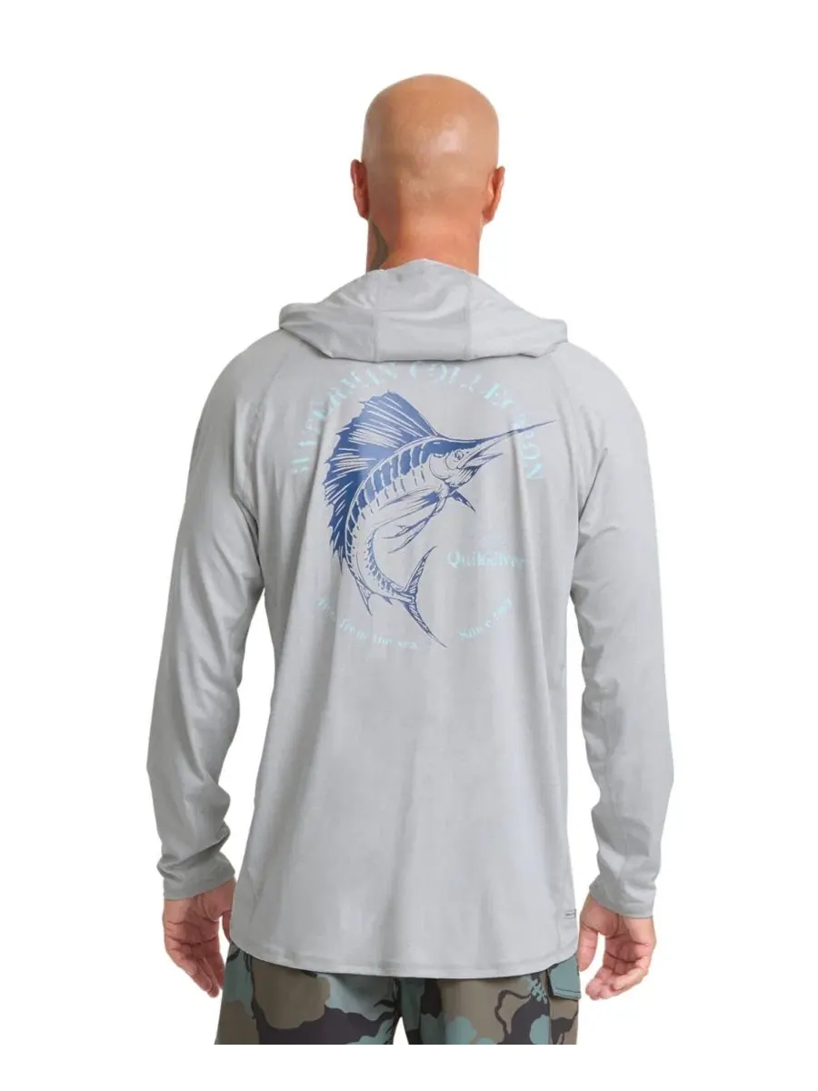 Мужская рашгарда с капюшоном Quiksilver Waterman — 5