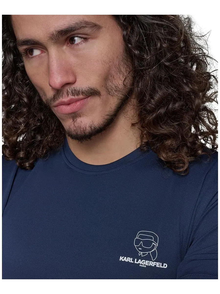 Мужская футболка с круглым вырезом Karl Doll Head Rashguard Karl Lagerfeld Paris — 4