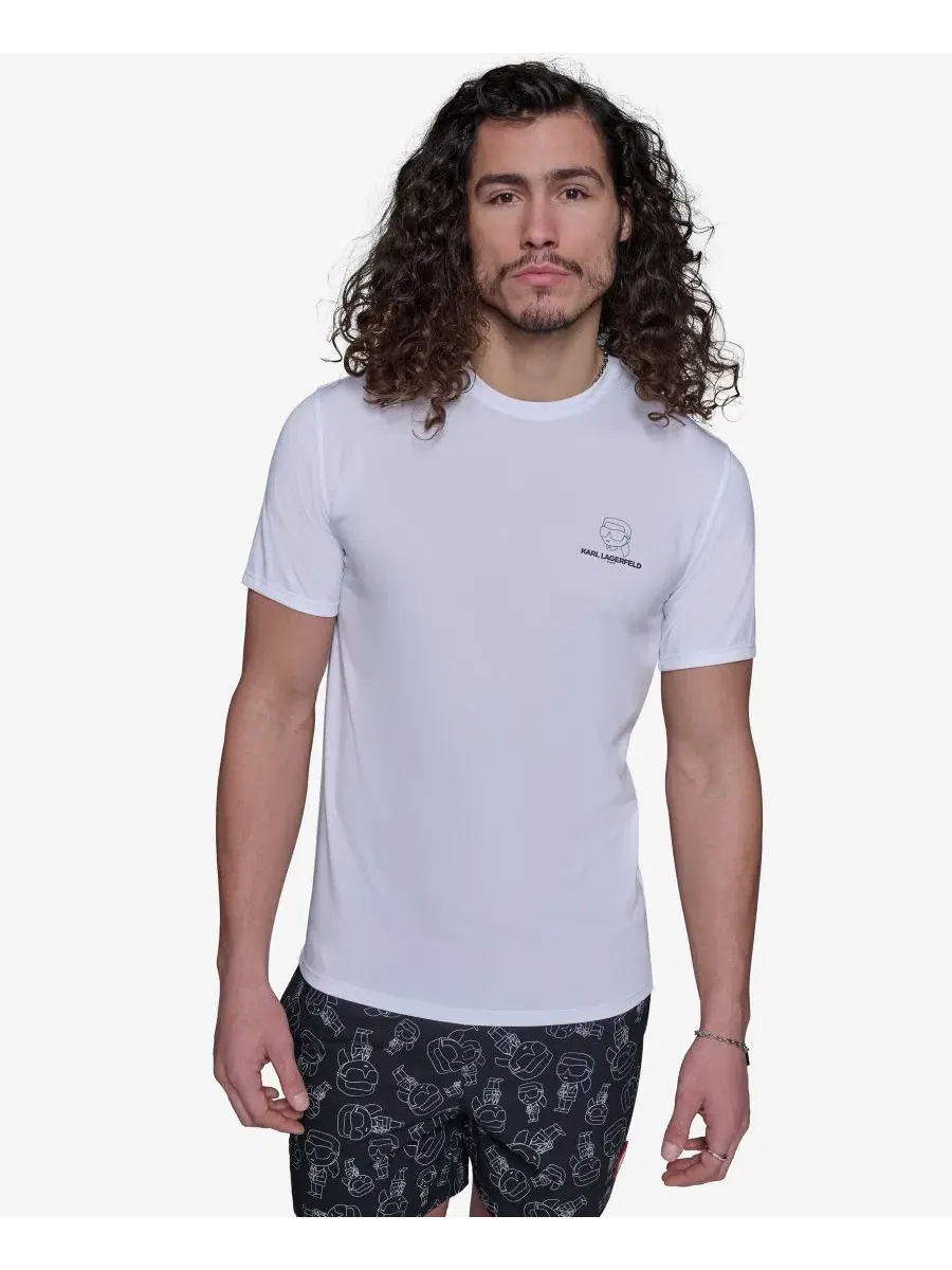 Мужская футболка с круглым вырезом Karl Doll Head Rashguard Karl Lagerfeld Paris