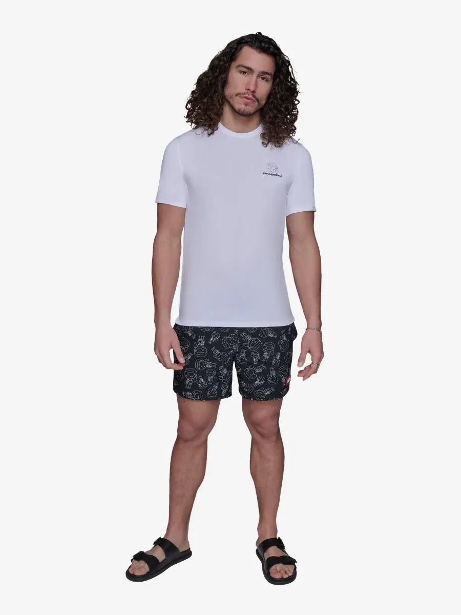 Мужская футболка с круглым вырезом Karl Doll Head Rashguard Karl Lagerfeld Paris — 2