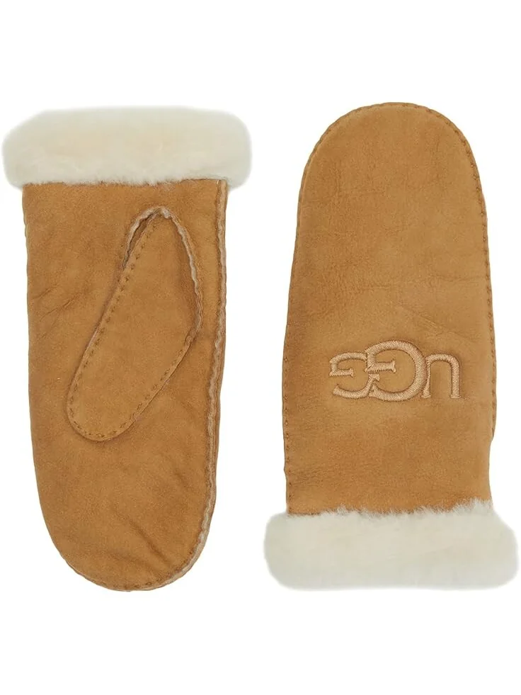 Перчатки UGG Embroidered Water Resistant Sheepskin Mitten with Tech Palm — 1