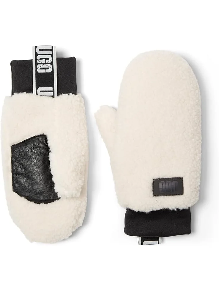 Женские перчатки UGG Uggfluff Mitten With Logo Tape — 1