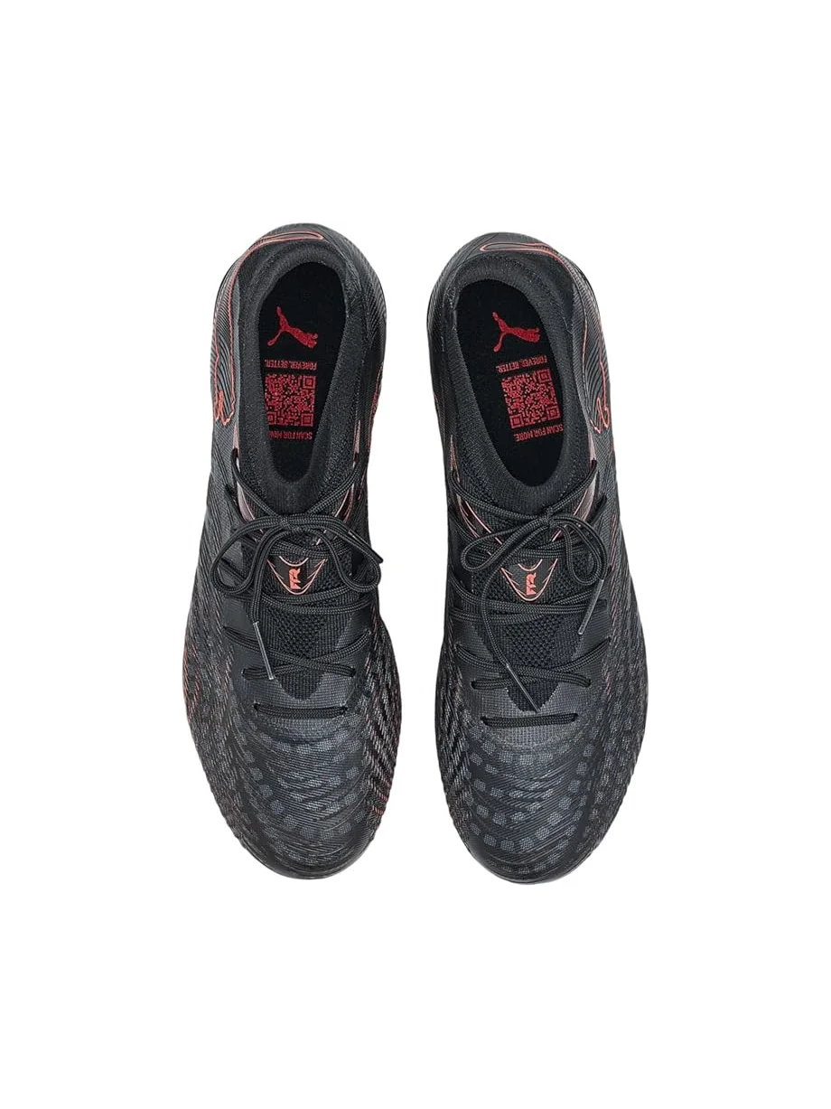 Мужские бутсы PUMA Future 9 Match Firm, Artificial Ground — изображение 2 из 7, черный/красный/серый