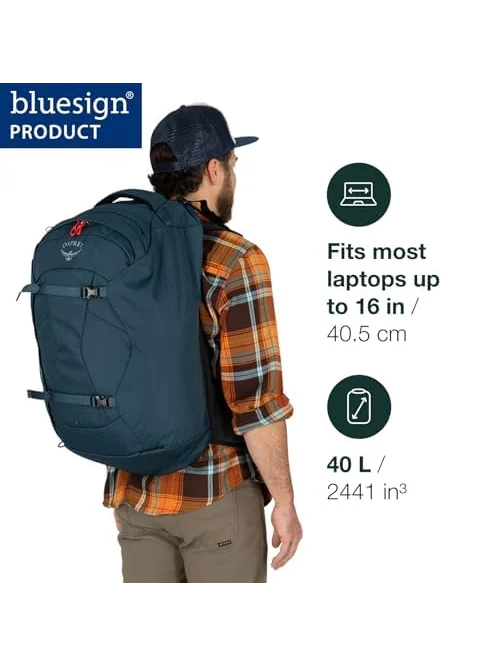 Osprey Farpoint 40L туристический рюкзак — изображение 2 из 6, чёрный