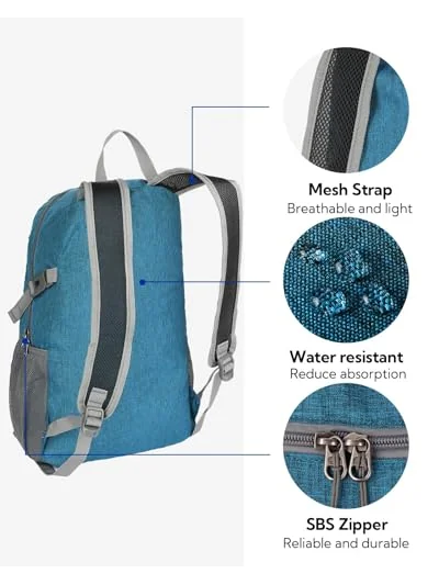 WATERFLY компактный туристический рюкзак 20л складной — изображение 5 из 6, голубой