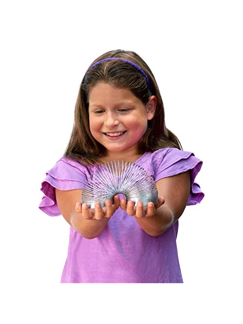 Original Slinky — оригинальная металлическая пружинка-игрушка, диаметр 7 см — изображение 2 из 6, серебристый