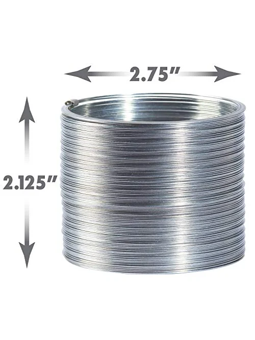Original Slinky — оригинальная металлическая пружинка-игрушка, диаметр 7 см — изображение 4 из 6, серебристый