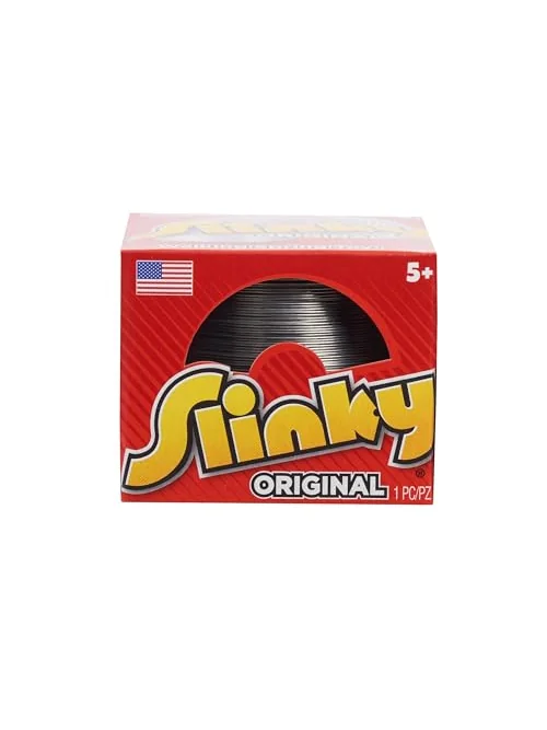 Original Slinky — оригинальная металлическая пружинка-игрушка, диаметр 7 см — изображение 5 из 6, серебристый