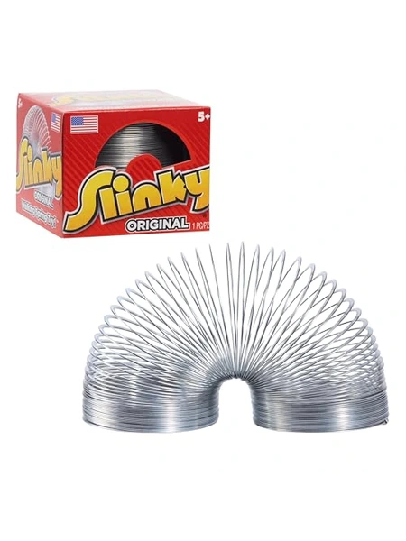 Original Slinky — оригинальная металлическая пружинка-игрушка, диаметр 7 см