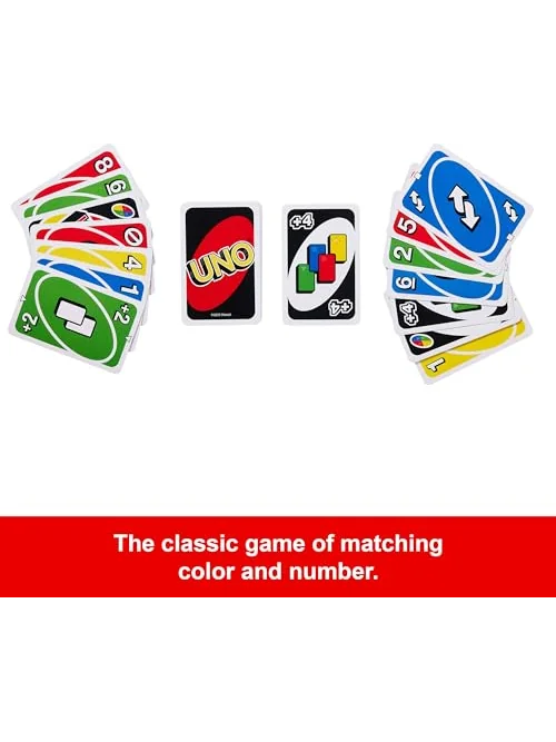 Mattel Games UNO — классическая карточная игра — изображение 4 из 6, разноцветный