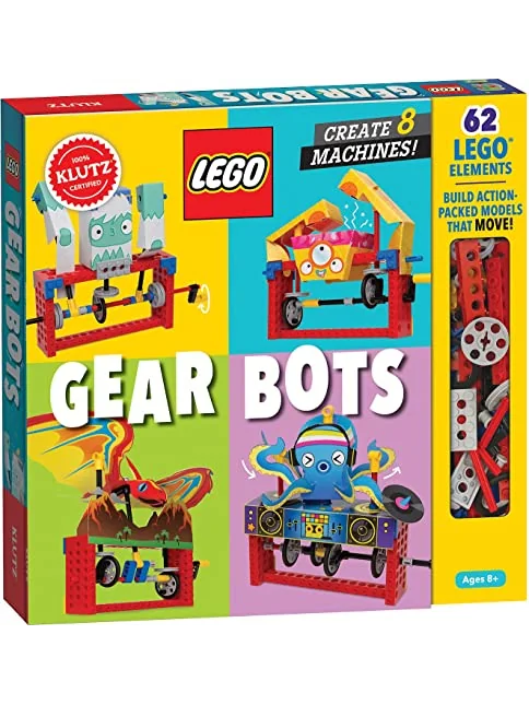 Klutz LEGO Gear Bots — конструктор STEM для детей — изображение 1 из 2, разноцветный