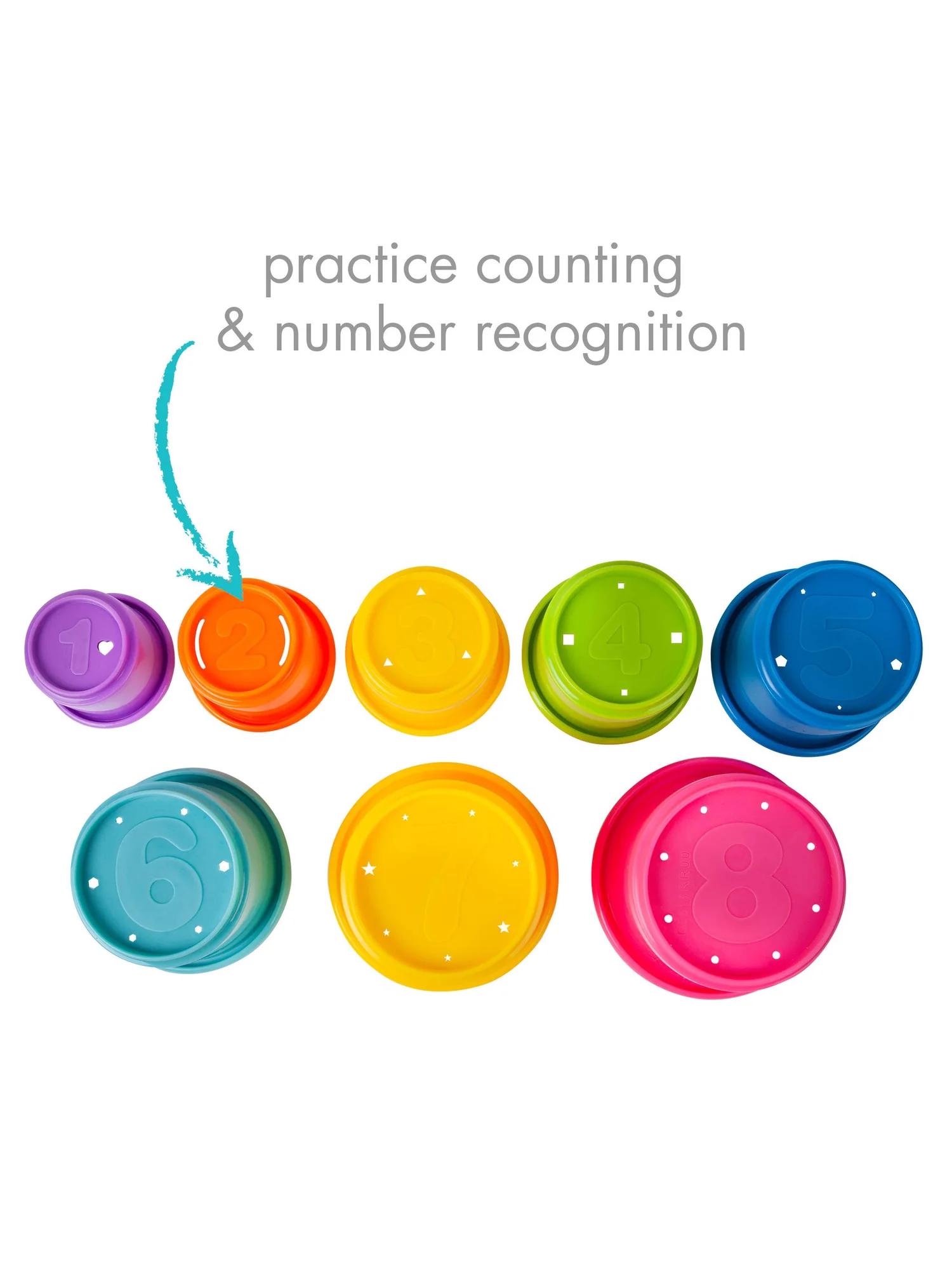 The First Years Stack & Count — стаканчики-пирамидка — изображение 5 из 8, разноцветный