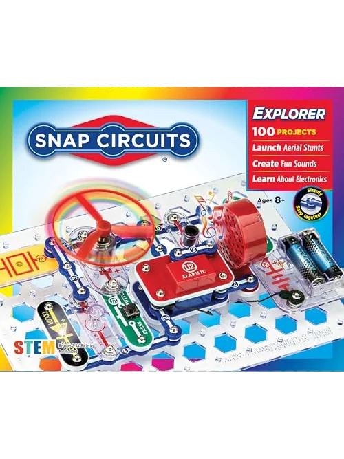 Snap Circuits Jr. SC-100 — электронный конструктор на 100 проектов — изображение 1 из 6, красный