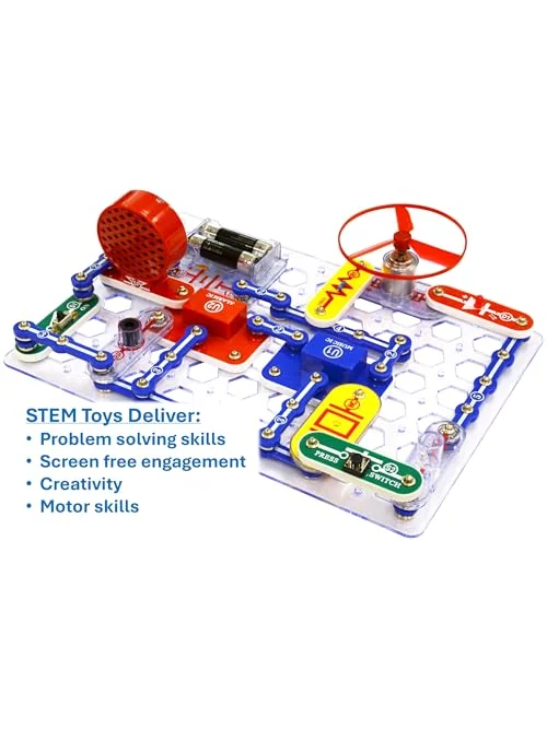Snap Circuits Jr. SC-100 — электронный конструктор на 100 проектов — изображение 5 из 6, красный