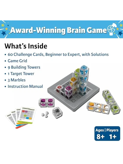 ThinkFun Gravity Maze, логическая игра с падающими шариками — изображение 6 из 6, мультиколор