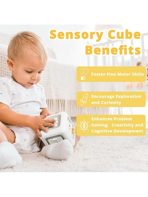 SOCBTNSO Куб развивающий для малышей Montessori — изображение 5 из 6, белый