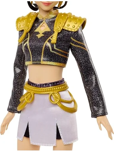 Mattel Kpop Demon Hunters кукла Зои «Golden» поющая с подвижными суставами — изображение 3 из 6, черный с золотым