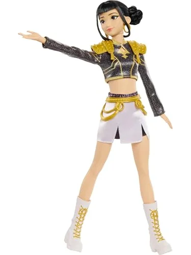 Mattel Kpop Demon Hunters кукла Зои «Golden» поющая с подвижными суставами — изображение 5 из 6, черный с золотым