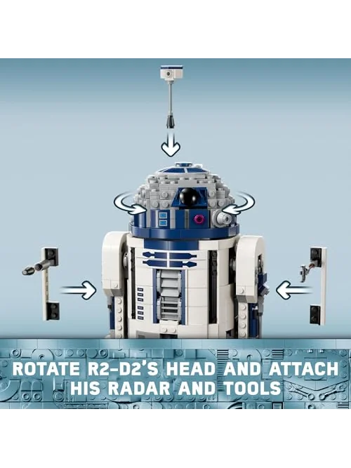 Конструктор Star Wars R2-D2, сборная фигурка дроида 75379 — изображение 3 из 6, белый