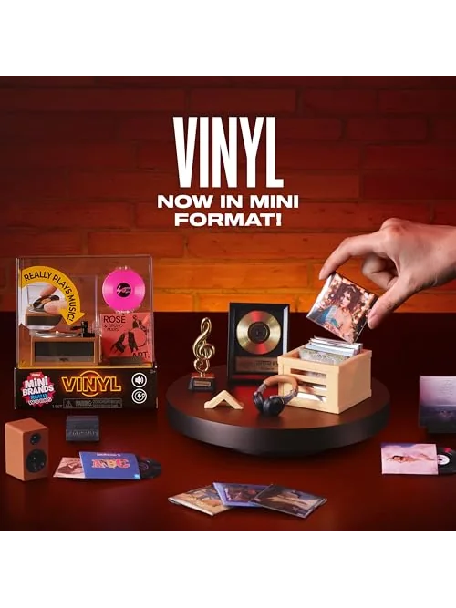 Mini Brands Really Works мини-проигрыватель винила от ZURU, серия 1 — изображение 4 из 6, разноцветный