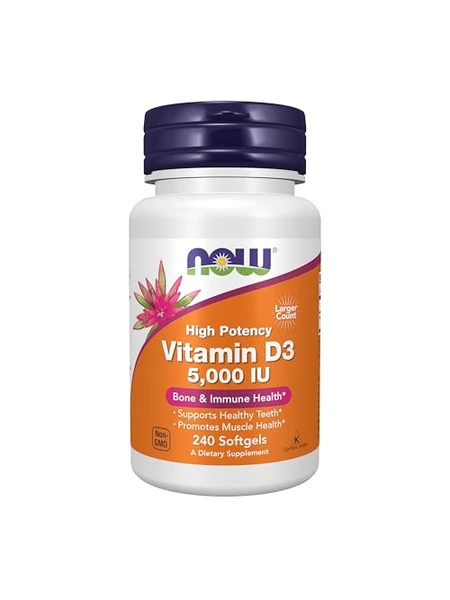 NOW Foods Витамин D-3 5000 МЕ