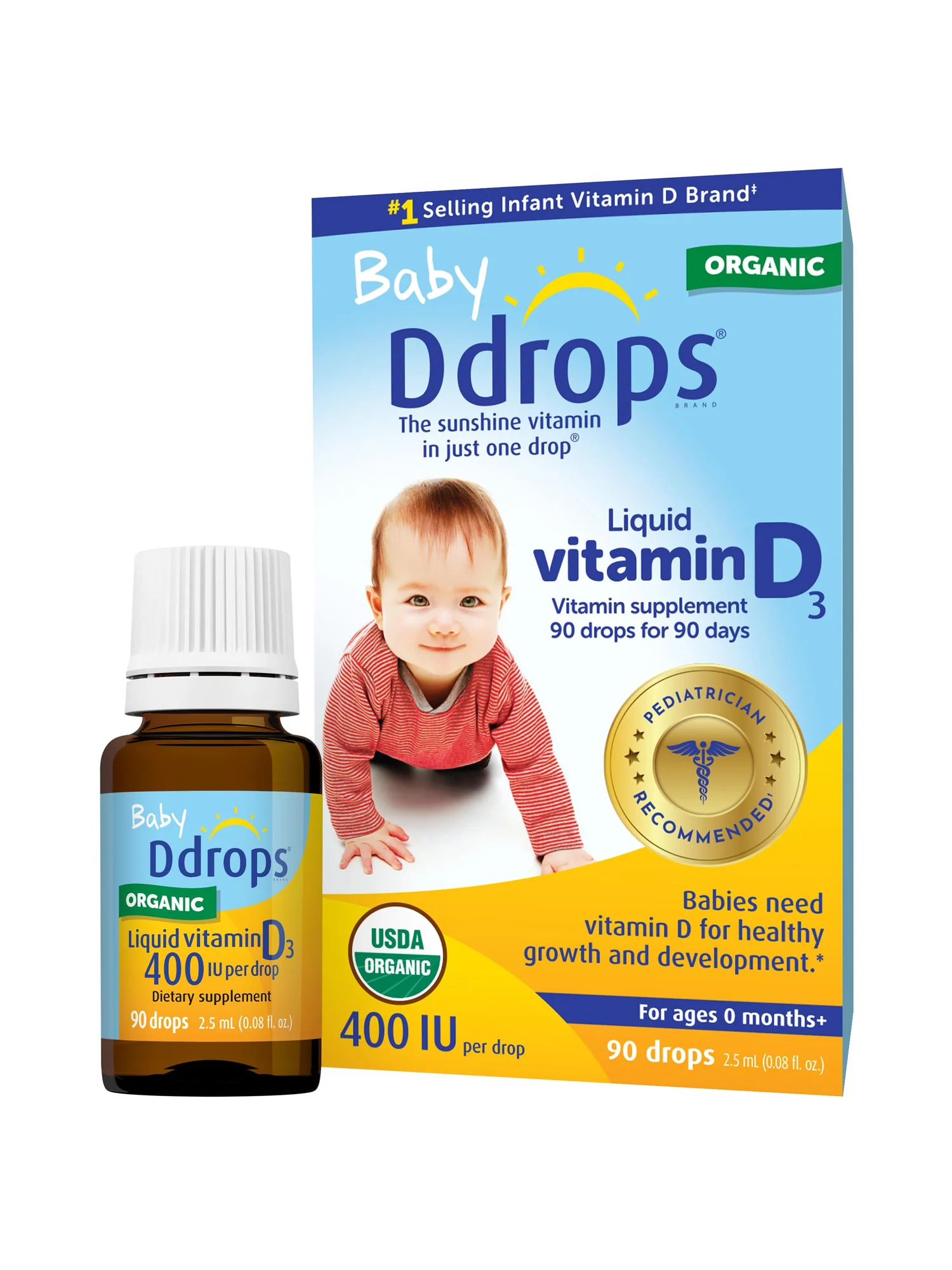 Ddrops Baby витамин D3 400 МЕ, 90 капель — 1