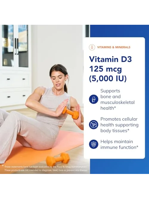 Pure Encapsulations Vitamin D3 125 mcg - биодобавка для костей и иммунитета 120 капсул — 3