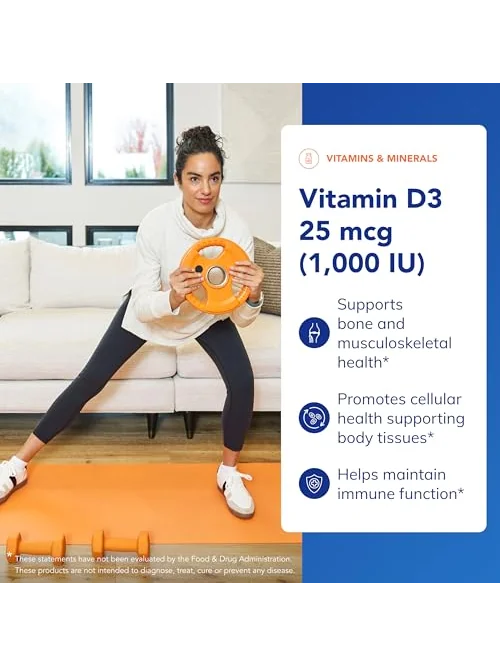Pure Encapsulations Vitamin D3, 25 мкг, 120 капсул — 3