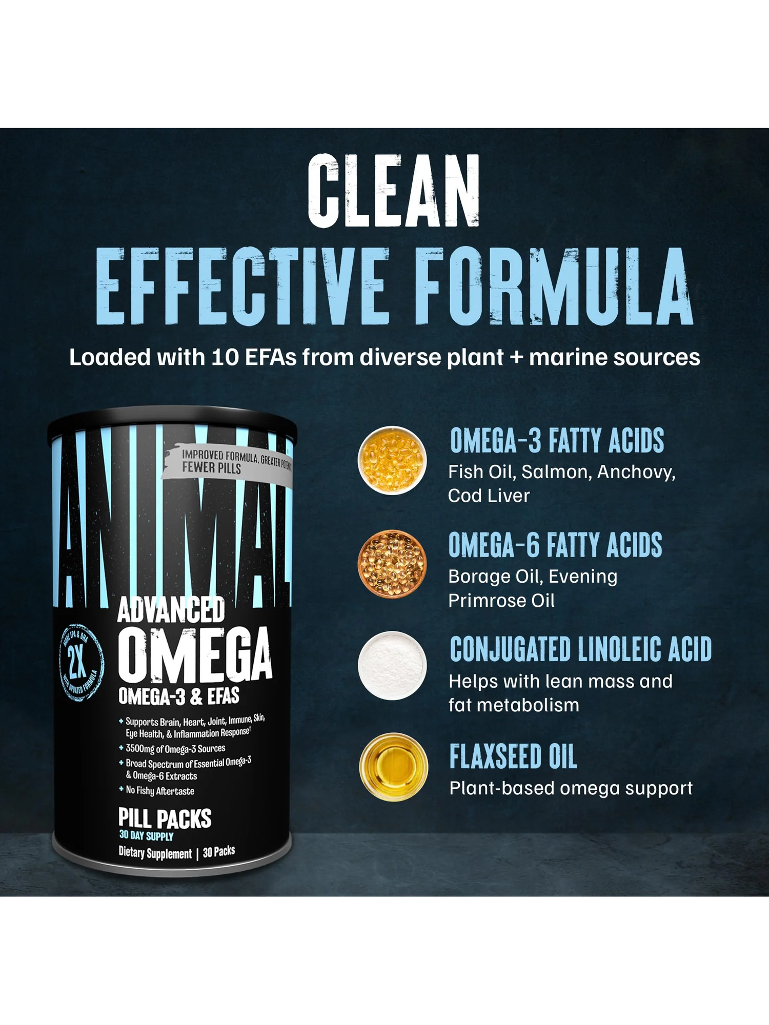 Animal Advanced Omega 3 - комплекс с EPA и DHA для спорта 30 пилов — 3