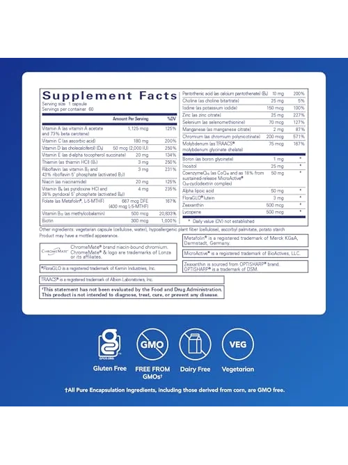 Pure Encapsulations O.N.E. Multivitamin ежедневные мультивитамины для здоровья, 60 капсул — 2