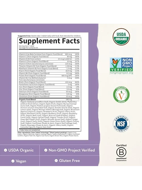 Garden of Life Organics Мультивитамины для женщин 60 табл — 3