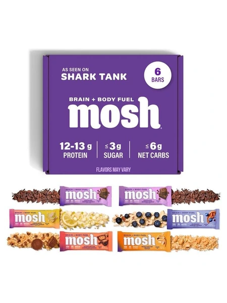MOSH Кето-батончики протеиновые Variety Pack 6 штук