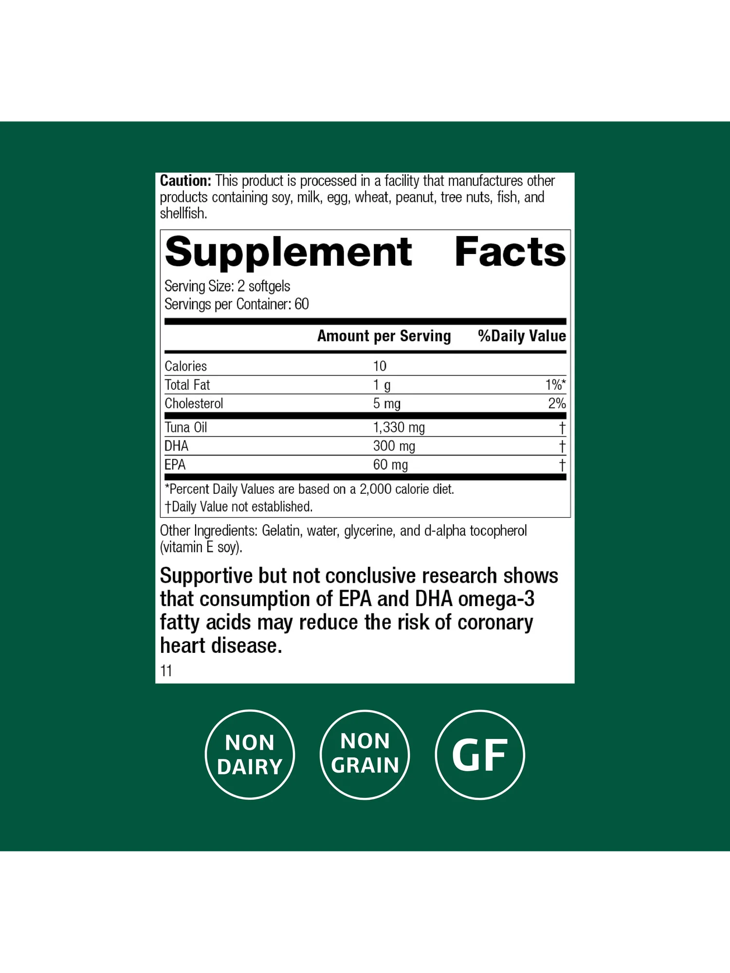Standard Process Tuna Omega-3 Oil масло печени трески, 120 мягких капсул — 2