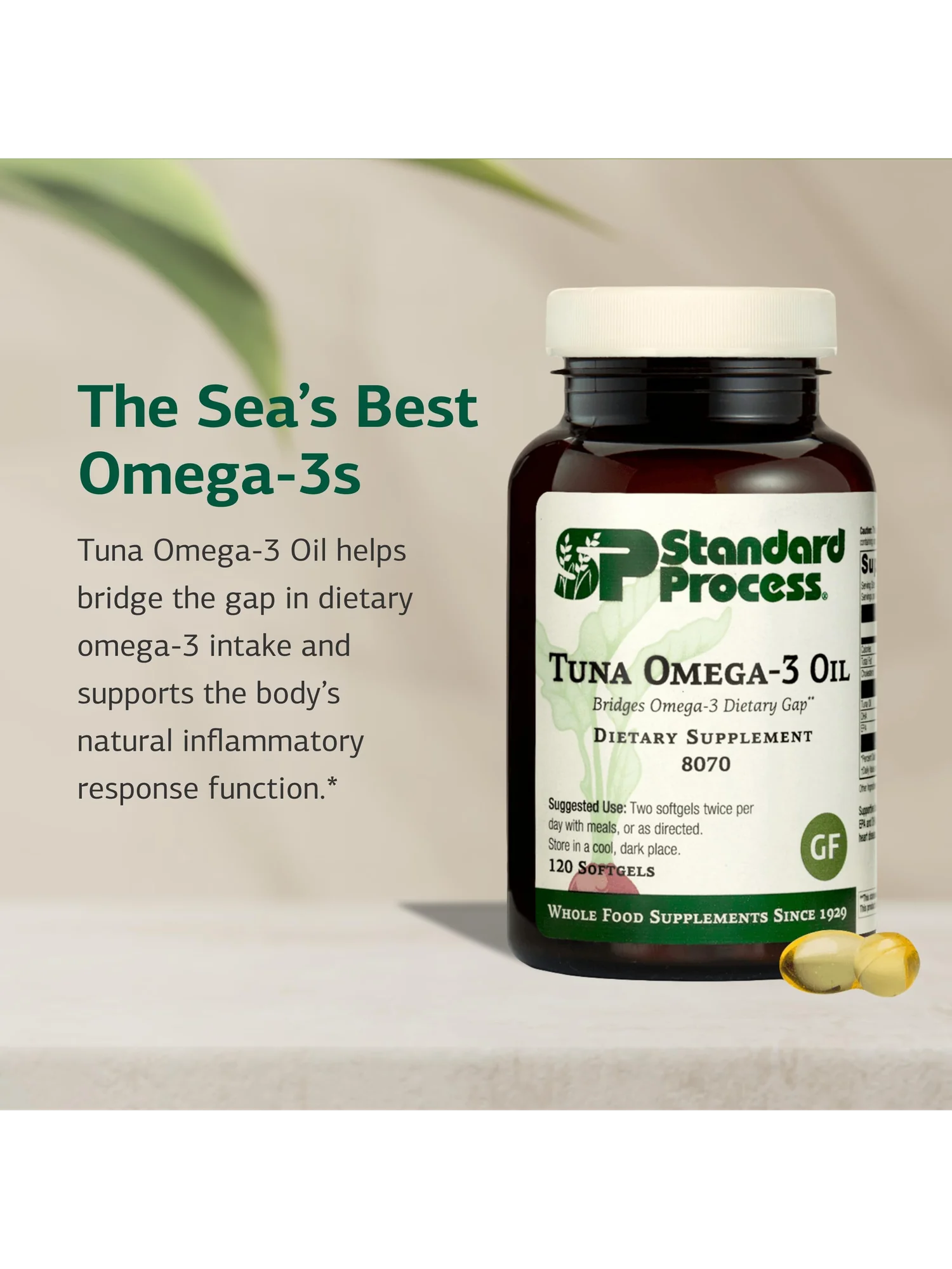 Standard Process Tuna Omega-3 Oil масло печени трески, 120 мягких капсул — 3