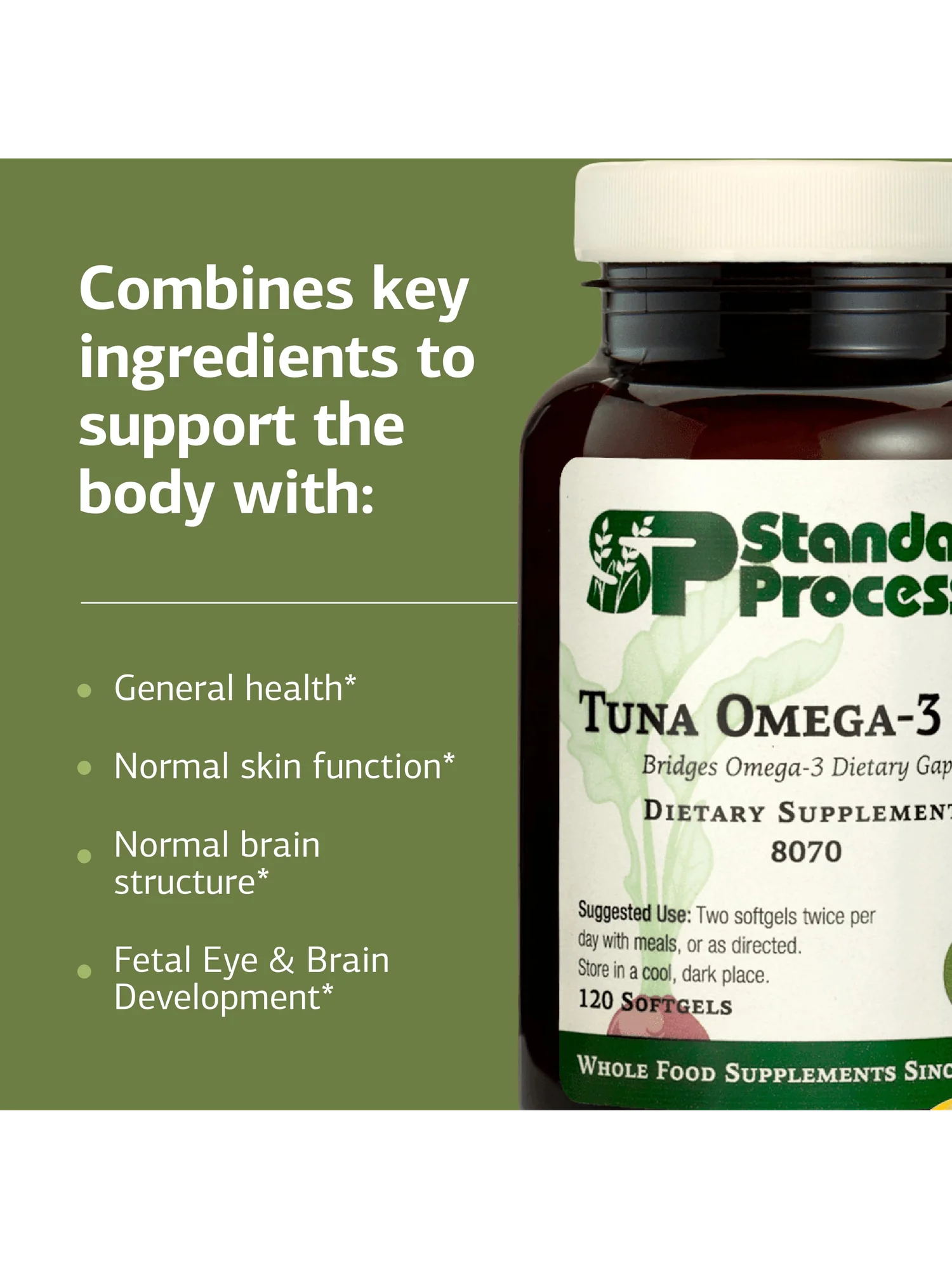 Standard Process Tuna Omega-3 Oil масло печени трески, 120 мягких капсул — 4