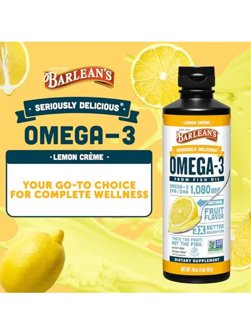 Омега-3 рыбий жир Barlean's Lemon Crème 1080mg — 2