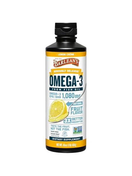 Омега-3 рыбий жир Barlean's Lemon Crème 1080mg