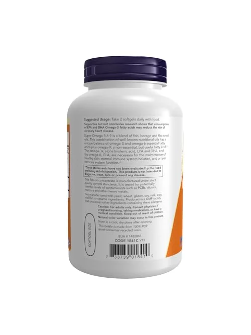 NOW Foods Super Omega 3-6-9 1200 мг — 3