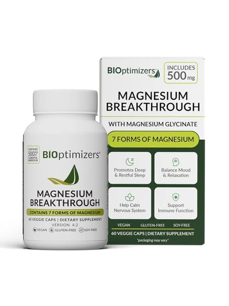 BIOptimizers Magnesium Breakthrough, магний 500 мг, 7 форм