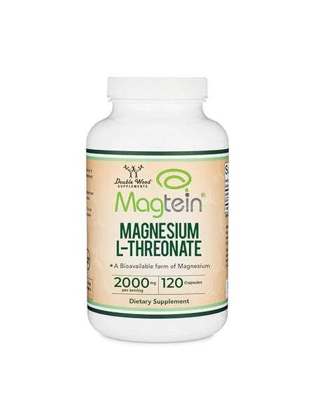Double Wood Магний L-треонат Magtein 2000 мг, 120 капсул