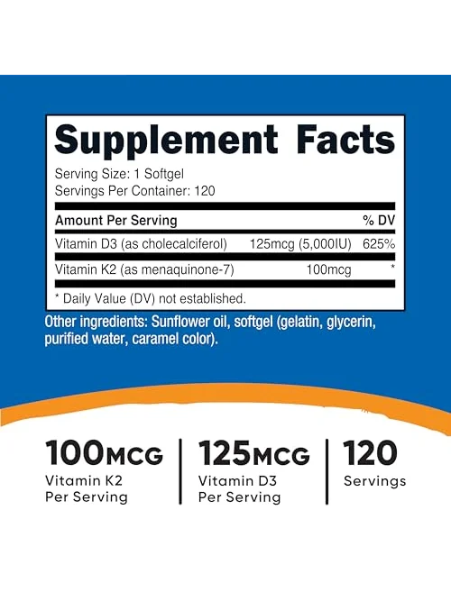 Nutricost Vitamin D3 + K2 — витамины в капсулах — 2